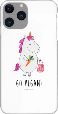 Produktbild von Mr. & Mrs. Panda Iphone 11 Pro Handyhülle Einhorn Vegan - Weiß - Geschenk, Rohkost, Veganismus, Gesund Leben, Unicorn, Premium Kunststoff, Handy Case, Veganer, essen