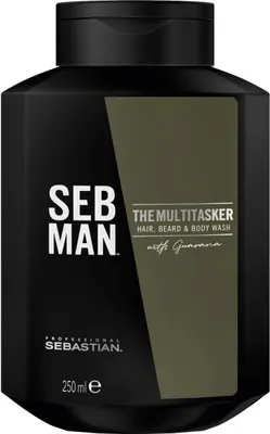 Produktbild von Sebastian SebMan The Multitasker 3in1 Shampoo 250ml - Hair, Beard & Body Wash