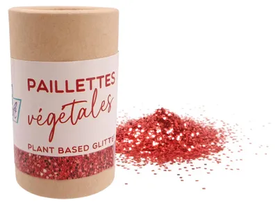 Pflanzlicher Glitzer 5g - Rot, plastikfrei, für Kunst & Basteln