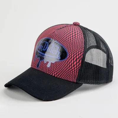 Produktbild von Von Dutch Originals HFT Trucker Cap Red Check/Black