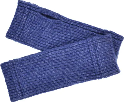 Seeberger Strick Stulpen in blau