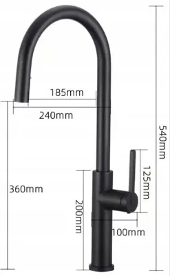 Zdjęcie produktu dla Bateria kuchenna, 54 cm, złota, 360°, obrotowa wylewka, Pedro