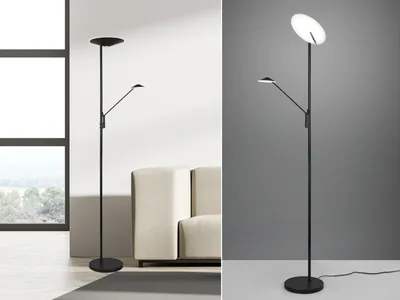 Produktbild von TRIO-Leuchten Stehleuchte BRANTFORD BH 30x180 cm schwarz Stehlampe Leseleuchte