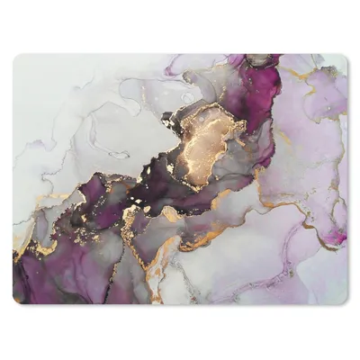 Produktbild von MuchoWow® Mauspad Mousepad Marmor - Abstrakt - Gold - Lila 40x30 cm - Mousepads - Maus Mat - Pad - Mausunterlage - Anti Rutsch