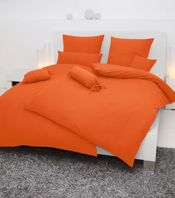 Zdjęcie produktu dla Janine mako soft seersucker pościel 135X200,80x80 2-częściowa PIANO 125-054-500 pomarańczowy