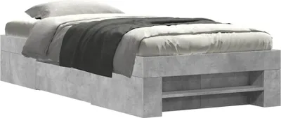Produktbild von vidaXL Bettgestell Betongrau 100x200 cm Holzwerkstoff