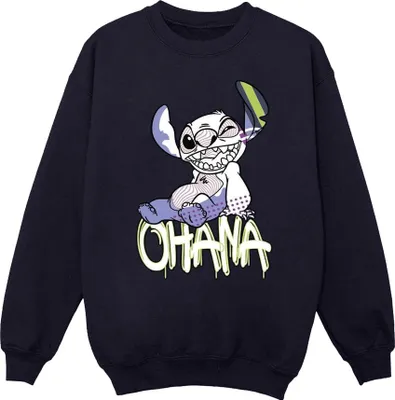 Produktbild von Disney - "Ohana" Sweatshirt für Damen BI22894 (L) (Marineblau)