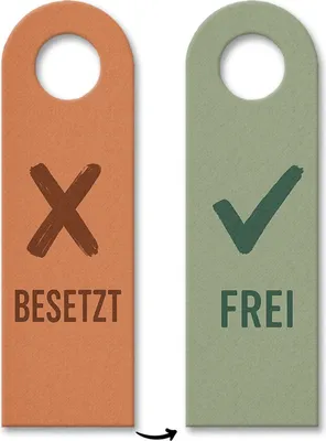 Produktbild von Frei besetzt Türhänger 3er Set mit Kreuz und Haken