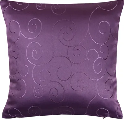Produktbild von Kissenbezug 50x50 cm lila Damast Circle Deko Kissenhülle m. Reißverschluss