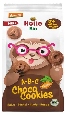 CIASTECZKA KAKAOWO - ORZECHOWE LITERKI ABC OD 3 ROKU DEMETER BIO 125 g - HOLLE