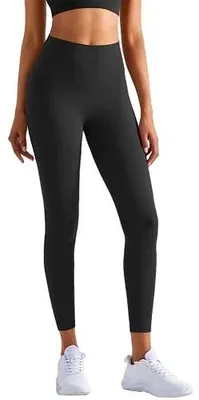 Zdjęcie produktu dla Legginsy sportowe damskie wysokim stanem bezszwowe joga fitness czarne