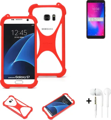 Produktbild von Handy-hülle + Kopfhörer kompatibel mit ZTE Blade A3 2020 Schutz-hülle Bumper Silikon Schutz Hülle Cover Case Silikoncase Silikonbumper TPU