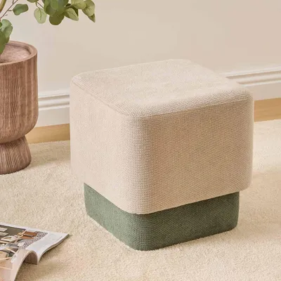 Image de Eazy Living Pouf 2-en-1 Elric Beige - Vert
