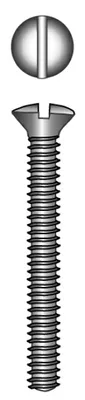Produktbild von Linsensenkkopf-Gewindeschraube mit Mutter, A4 AISI316 5x20