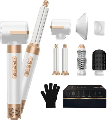 Produktbild von Haartrocknerbürste, Ionentechnologie, 3 Heizstufen, WEISS, 220V-240V EU-Stecker