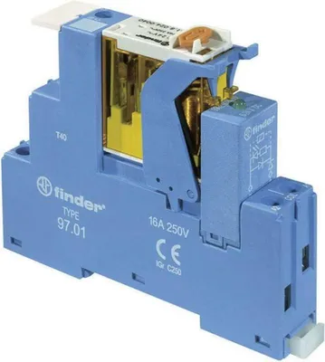 Image de Finder Relais de couplage avec 2 inverseurs 8 A, support de bornes à vis 4C.02.8.230.0060 2 inverseurs 8 A (4C.02.8.230.0060)