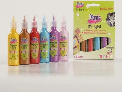 Immagine prodotto di Set di 6 Mini 3D Diam's color perla - Total Fashion