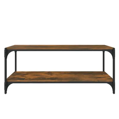 Immagine prodotto di Maison Exclusive - Mobile TV in rovere affumicato 100x33x41 cm Materiale ligneo e acciaio
