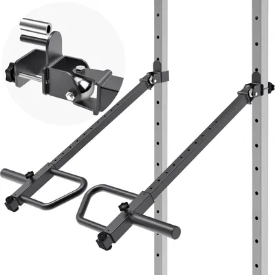 Image de Bras de support réglables pour rack de musculation, compatibles avec les poids olympiques