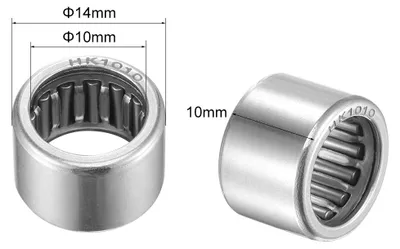 Produktbild von 2 Stš¹ck Nadellager HK1010 10mm Bohrung 14mm Au?endurchmesser 10 mm Breite Chromstahl Offene Ende