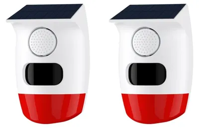 Produktbild von Solar-Sicherheitsalarm, 120dB Sirene, PIR-Bewegungserkennung, 2Stück