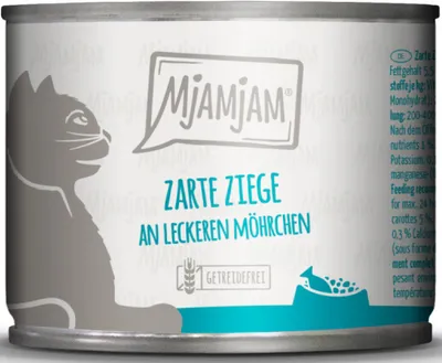 Produktbild von Mjamjam 200gx6 zarte Ziege & Möhrchen Cat