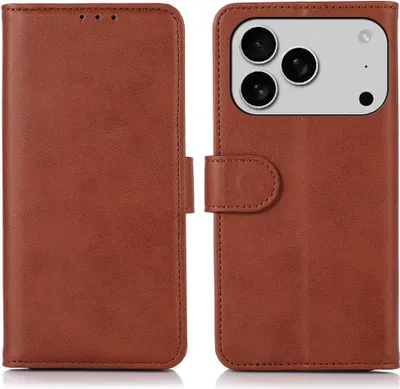 Produktbild von Mobigear Wallet iPhone 17 Pro Hülle Klapphülle Geldbörse - Braun