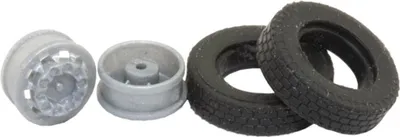 Produktbild von 2er-Set LKW-Räder für den Maßstab 1:87, Reifenbreite 3,1 mm