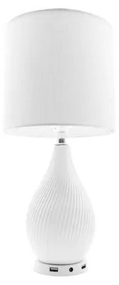 Produktbild von Macally LAMPUSBCMAW-U, dimmbare Tischleuchte mit 2 Port USB-Ladegerät (24 Watt Ladeleistung), 240 V UK Netzkabel