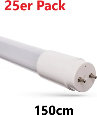 Produktbild von 25x LED 150cm Röhre G13 NANO-KUNSTSTOFF T8 Leuchtstoffröhre 22W 2265lm tralweiß 4000K