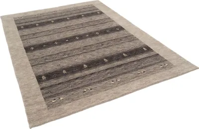 Produktbild von Natur Teppich Gabbeh Esta Grau Bordüre, Größe:200x290 cm