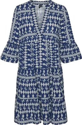 Produktbild von Vero Moda Dicthe 3/4 Exp Kurzes Kurzarmkleid Blau S / Tall Damen Blau S