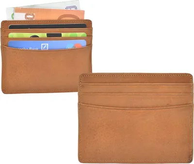 Produktbild von Sonnenleder Kartenetui Leder natur braun Minibörse Taschenbörse Kartenbörse Kartenhalter ELZ 822-380-01