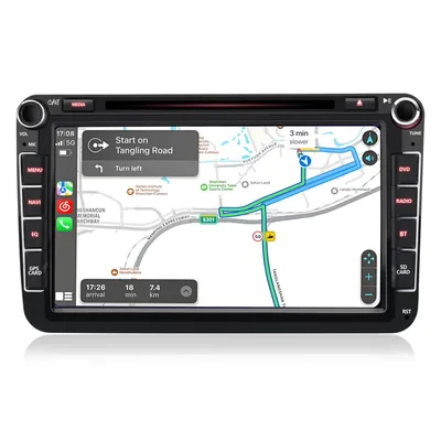Zdjęcie produktu dla Hexinex Android 15 System nawigacji samochodowej dla VW, Skoda, Seat  8 cali, 2 GB + 32 GB, Wi-Fi, GPS