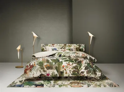 Produktbild von MOOOI Baumwollsatin-Kissenbezug einzeln Menagerie Farbe Ivory Größe 80x80