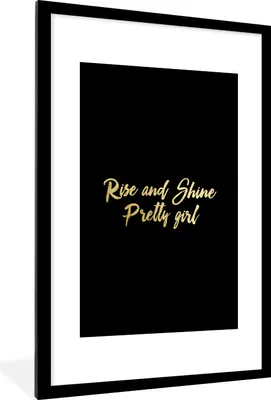 Produktbild von MuchoWow® Gerahmtes Poster Zitate - Selbstvertrauen - Gold 60x90 cm - Poster mit Schwarzem Bilderrahmen Wandposter Rahmen Foto Bilder - Dekoration - Wandposter Wohnzimmer - Hochwertig