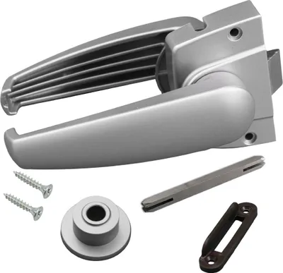 Immagine prodotto di Serratura porta completa maniglia porta bagno caravan camper roulotte barca argento
