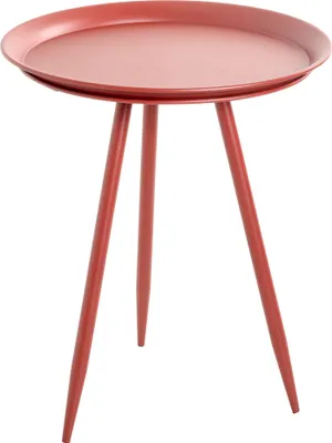 Produktbild von HAKU Beistelltisch rot - Metall, B/H/T: 44x54x44 cm