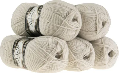 Produktbild von 5 x 100g Strickgarn Alize Superlana Klasik 25% Wolle, Farbwahl