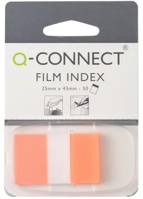Produktbild von Connect KF03636, Leere Registerkarte, Orange, 25 mm, 43 mm, 50 Blätter