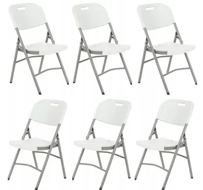 Obrázek produktu pro Zahradní židle Viking x 6, SET, skládací židle, plast, kempingová židle