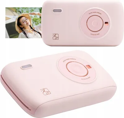 Zdjęcie produktu dla Drukarka Bluetooth Natychmiastowy Druk Zdjęć 300DPI + Wkłady / HANIN CP2100 / Różowy