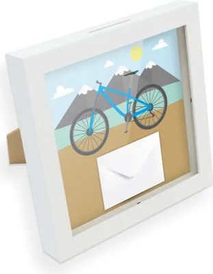 Produktbild von itenga Bilderrahmen Spardose Geldgeschenk Fahrrad Motiv 37