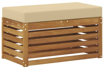 Produktbild von Outdoor Hocker Bank Massivholz Akazie Natur
