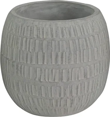 Immagine prodotto di Milani Home - vaso in fibra sintetica di design moderno industrial cm 18,8 x 18,8 x 16,5 h - Grigio