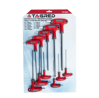 Produktbild von TAGRED Winkelschraubendreher TA1044 Chrom-Vanadium-Stahl Blisterpack