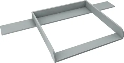 Produktbild von regalik Wickelaufsatz mit Platte für Hemnes von IKEA, Wickeltischaufsatz für 50x160 cm Kommoden, Abnehmbar Wickelkommode aufsatz, Abgerundeten Frontplatten, Aschgrau