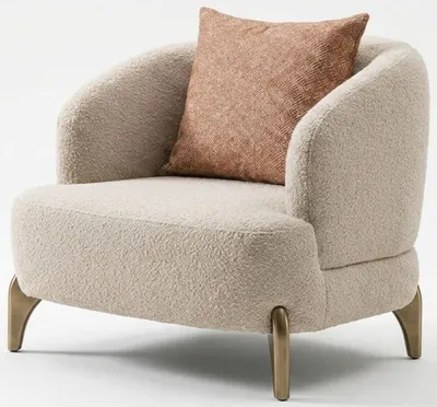Obrázek produktu pro Křeslo, moderní styl, béžová barva, elegantní, minimalistické, pohodlné