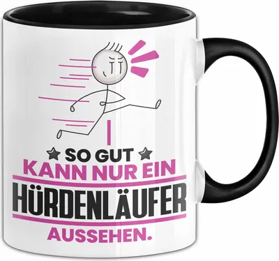 Produktbild von Hürdenläufer Geschenk Tasse So Gut Kann Nur Ein Hürdenläufer Aussehen Geschenkidee Kaffee-Becher (Schwarz)