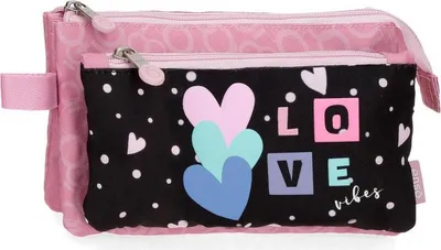 Obrázek produktu pro Školní trojité pouzdro na psací potřeby / pouzdro ENSO Love Vibes, 9454321